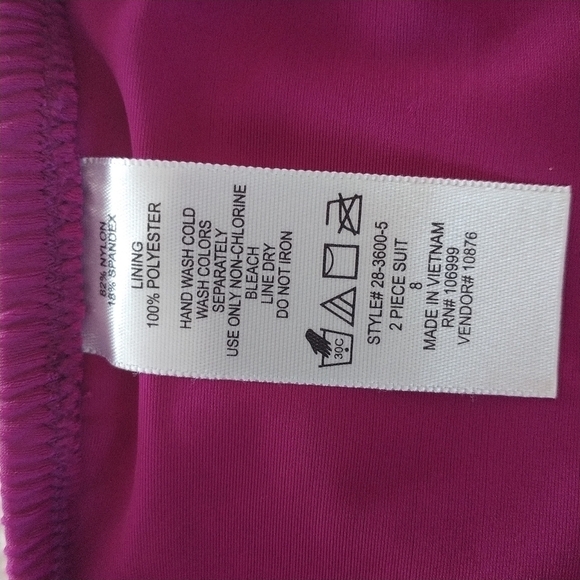 Chadwick's Floral Two Piece Tankini Skirted Bathing Suit 8 - Picture 7 of 12